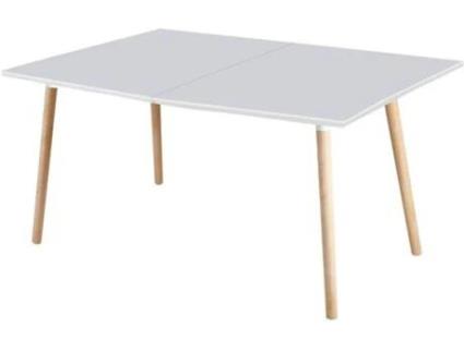 Mesa ABECEDARIO Nordika (Branco - Madeira - 140 cm)