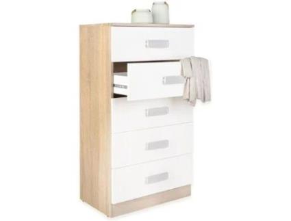 Sinfonier HOMESOUTH Kamik (Branco - Melamina - 60 x 108,5 x 38 cm)