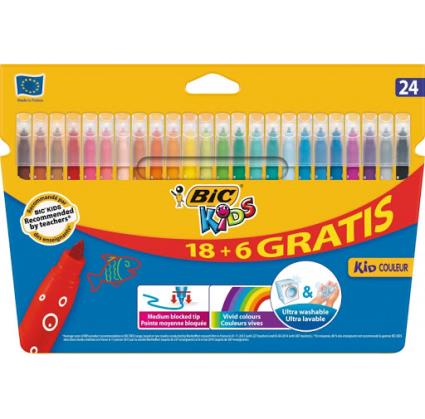 Marcadores Coloridos de Felcro  Kids 24 Cores