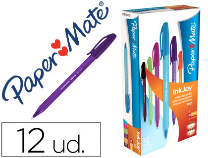 Caneta Paper Mate Inkjoy 100 Ponta Media Traco 1 mm Cores Sortidas