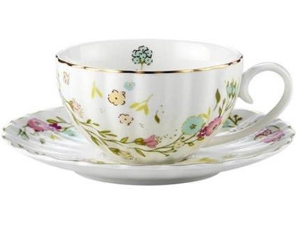 Chávena de Chá  com Pires 2 Peças (Porcelona - Branco)