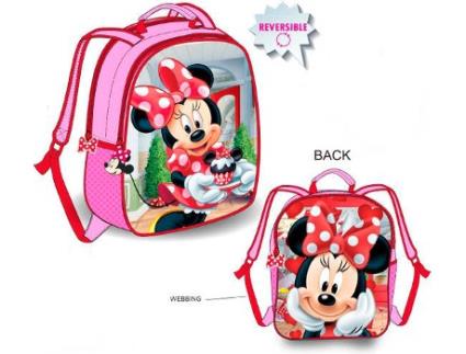 Mochila  Minnie Mouse Vermelho e Rosa (32x25x12cm)