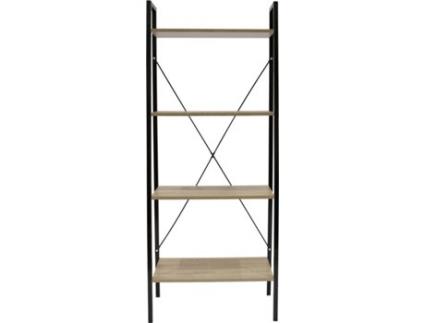 Estante KASA Style (Madeira e Metal - 148 x 60 x 32,5 cm)