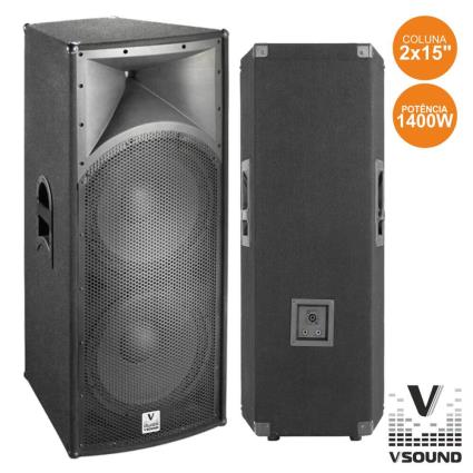 Coluna Profissional 2x15 1400w 