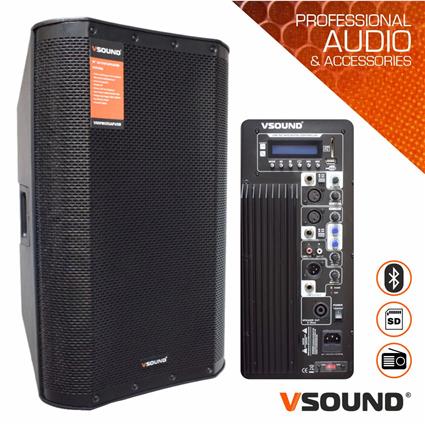 Coluna Bi-Amplificada PRO 12 USB/SD/FM/BT 500W 