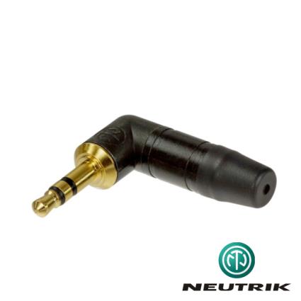 Ficha Jack Macho 3.5mm Angular Preta 