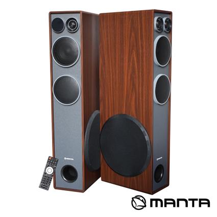 Conjunto 2 Colunas Profissionais BT/USB/Mic/FM 