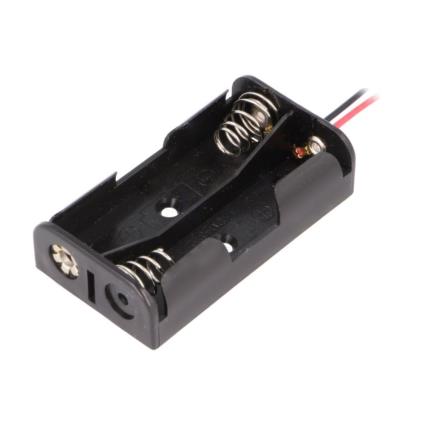 Suporte P/ 2 Pilhas Aa C/ Fios