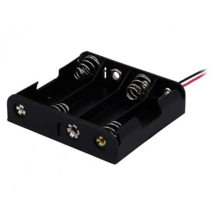 Suporte P/ 4 Pilhas Aa C/ Fios