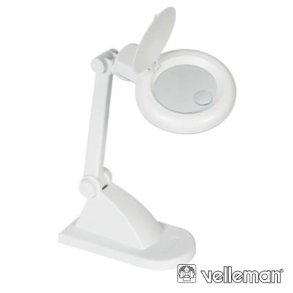 Candeeiro C/ Lupa Secretária 3 Dioptrias 22w Branco