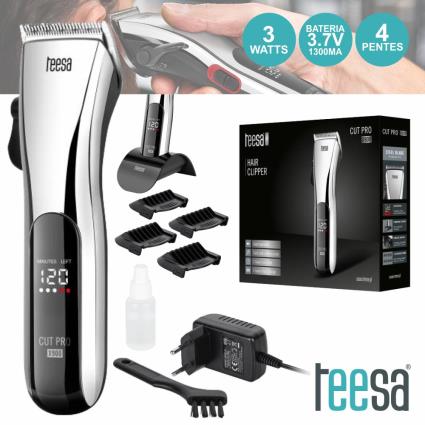 Máquina Cortar Cabelo Pro X900 Portátil C/ 4 Pentes 