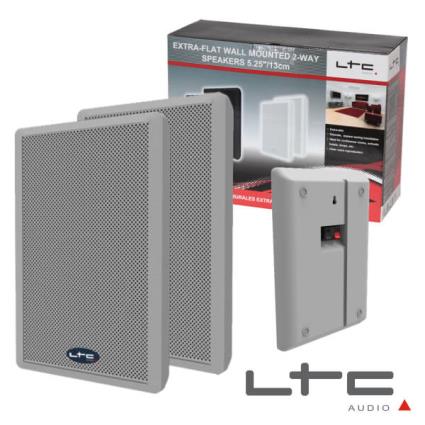 Conjunto De 2 Colunas 5.25 120w 2 Vias Flat Brancas 