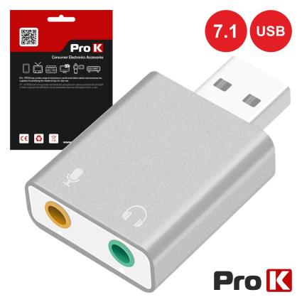 Adaptador Placa Som Usb 7.1 C/ 2 Fichas Jack 