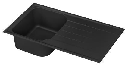 Lava-louça  SEMIDUETO ELBE 86X50CM PRETO