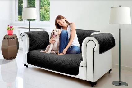 Funda  Sofa Cover Color: Negro Capacidad: 3 plazas