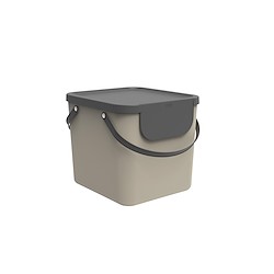 Balde de lixo com pegas 40L TAUPE