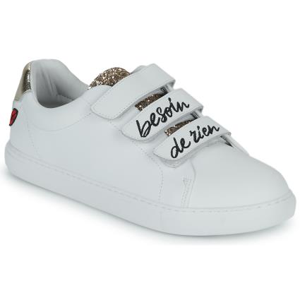 Bons baisers de Paname  Sapatilhas EDITH BESOIN DE RIEN ENVIE DE TOI  Branco Disponível em tamanho para senhora. 36,37,38,39,40,41.Mulher > Sapatos > Tenis