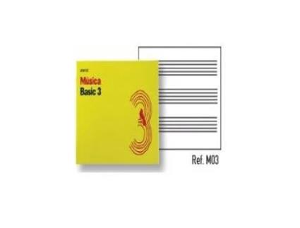 Cuaderno 4º Musica Basic 3 Pentagramas 24Mm/Pagina 10 Hojas