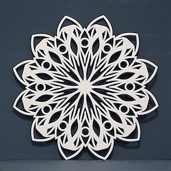 Tela impressa MANDALA 40X40CM BRANCO