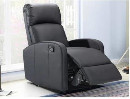 Cadeirão VENTE-UNIQUE Isao (Preto - Pele Sintética - 101x65x91 cm)