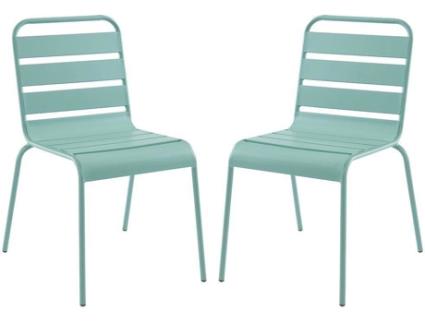 Cadeira de Jardim VENTE-UNIQUE.PT Mirmande (Verde - Metal - 79x49x62 cm)