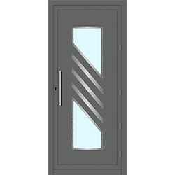Porta de entrada VARZEA ANTRACITE 90X200CM DIREITA