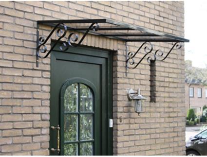 Toldo VENTE UNIQUE Amban (Transparente, Preto- Plástico, Metal- 40x150x80cm)