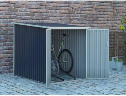 Abrigo para Bicicletas VENTE UNIQUE (Cinza antracite- Metal- 157x198x142cm)