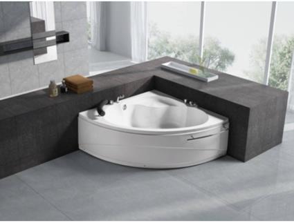 Banheira de Canto VENTE UNIQUE Navona (Branco- Acrílico- 54x135x135cm)