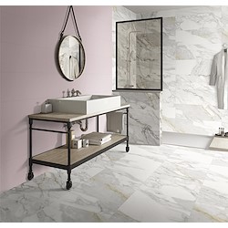 Revestimento cerâmico NOVAGAMMA DOLCE ROSA DECORADO 30X90CM