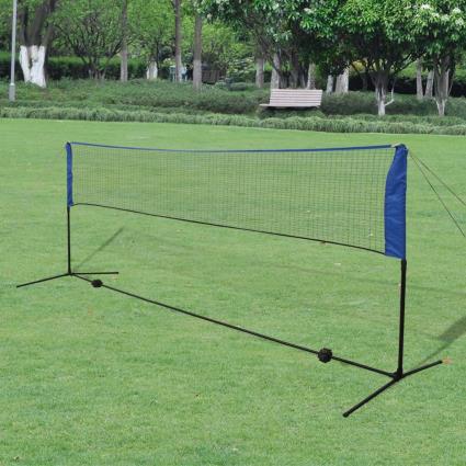 Conjunto rede de badminton com volantes 300 x 155 cm