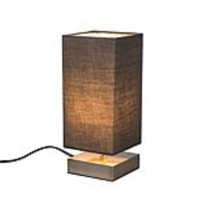 Candeeiro de mesa moderno cinza com aço - Milo