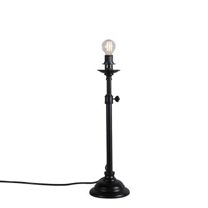 Candeeiro de mesa clássico preto ajustável sem sombra - Accia