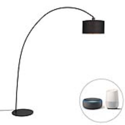 Candeeiro de arco moderno preto lâmpada-WiFi-E27-A60 - VINOSSA