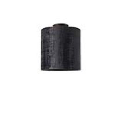 Candeeiro de teto preto abajur veludo preto 25cm - COMBI