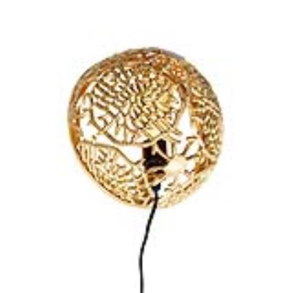 Candeeiro de parede Art Déco dourado - Maro
