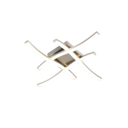 Candeeiro de teto quadrado design em aço com LED - Onda