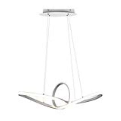 Candeeiro suspenso design branco com LED regulável em 3 níveis - Levi