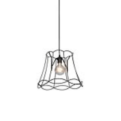 Candeeiro de suspensão retro preto 40 cm - Estrutura Granny