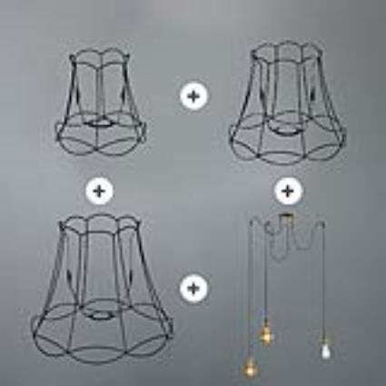 Lâmpada retro suspensa preta - Granny Frame 3