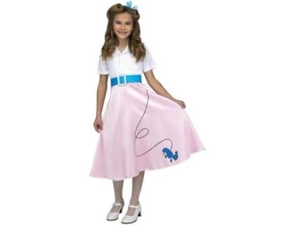 Fato de Menina DISFRAZZES Pink Ladies Cinto Azul (Tam: 5 a 6 anos)
