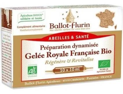 Suplemento Alimentar BALLOT FLURIN Preparação Dinamizada Geleia Real Francesa Bio (10 ampolas de 10ml)