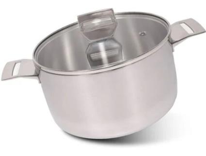 Caçarola 3-Ply com Tampa de Vidro MASTER SWISS (20cm)