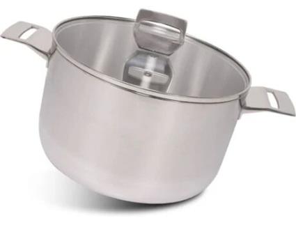 Caçarola 3-Ply com Tampa de Vidro MASTER SWISS (24cm)