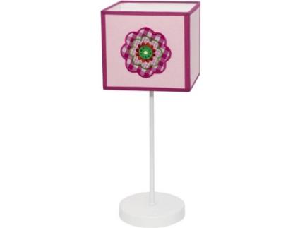 Candeeiro de Mesa  Pétalo (Rosa - E14 - Máx. 40W - Metal - Tecido)