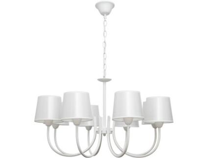 Candeeiro de Teto  Guadalajara (Branco - E14 - Máx. 40W - Metal - Tecido)