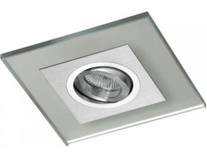 Candeeiro de Teto  Class I (Prateado - GU10 - Máx. 50W - Alumínio - Vidro)