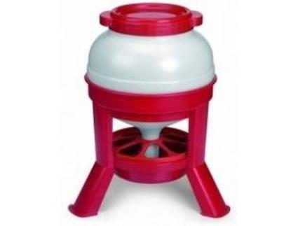 Comedouro para Galinhas  (Vermelho - 40L - Plástico)