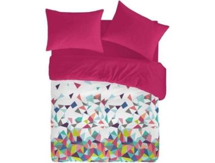 Capa de Edredão  Echo (Fúcsia - 260x240 cm - Algodão)