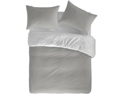 Capa de Edredão  Casual (Cinza - 260x240 cm - Algodão)